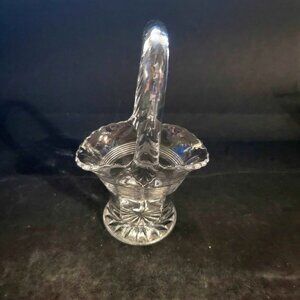 Duncan & Miller Vintage Clear Glass Bride's Basket